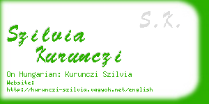 szilvia kurunczi business card